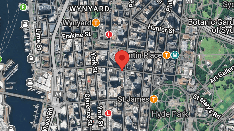 Satellite map view